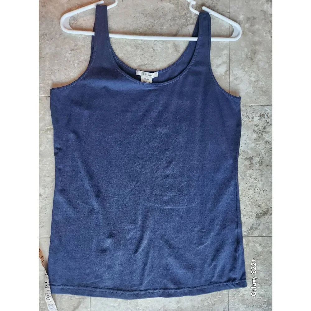 E14 Ariat navy tank top